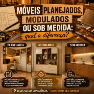 Móveis planejados, modulados ou sob medida