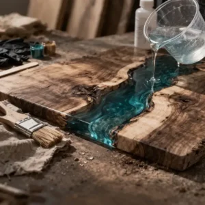 Processo de resina epóxi artesanal