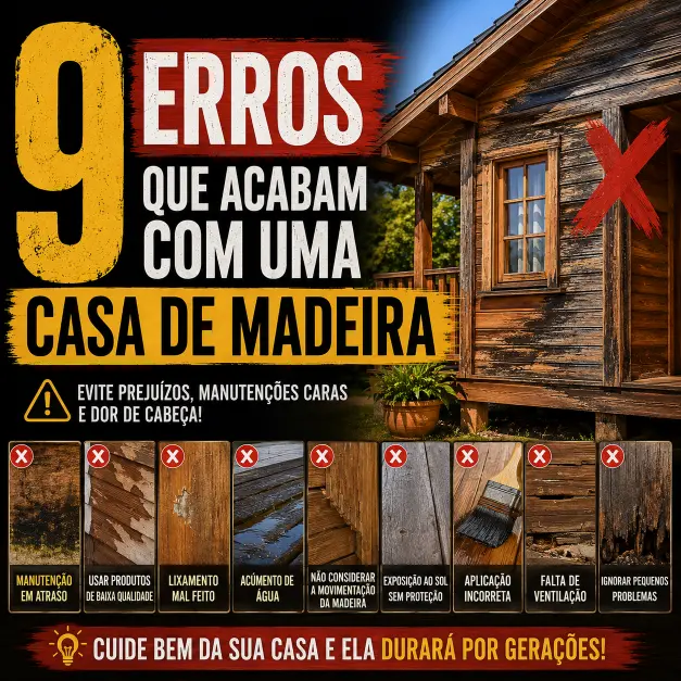 Erros que acabam com uma casa de madeira