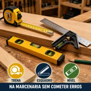 Como usar trena esquadro e nível na marcenaria