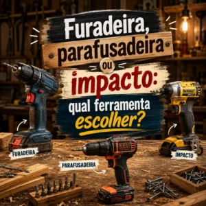 Furadeira parafusadeira ou impacto: qual ferramenta escolher?
