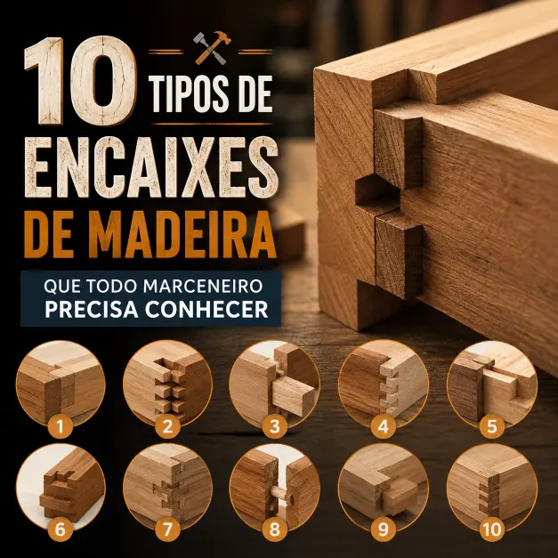 10 tipos de encaixes de madeira