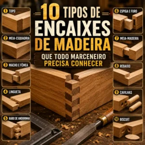 10 tipos de encaixes de madeira