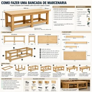 Como fazer uma bancada de trabalho para marcenaria