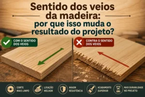Sentido dos veios da madeira