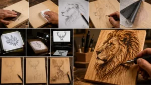 Como transferir desenhos para madeira