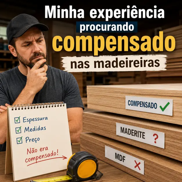 Minha experiência procurando compensado