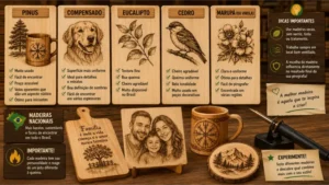 madeiras para pirografia