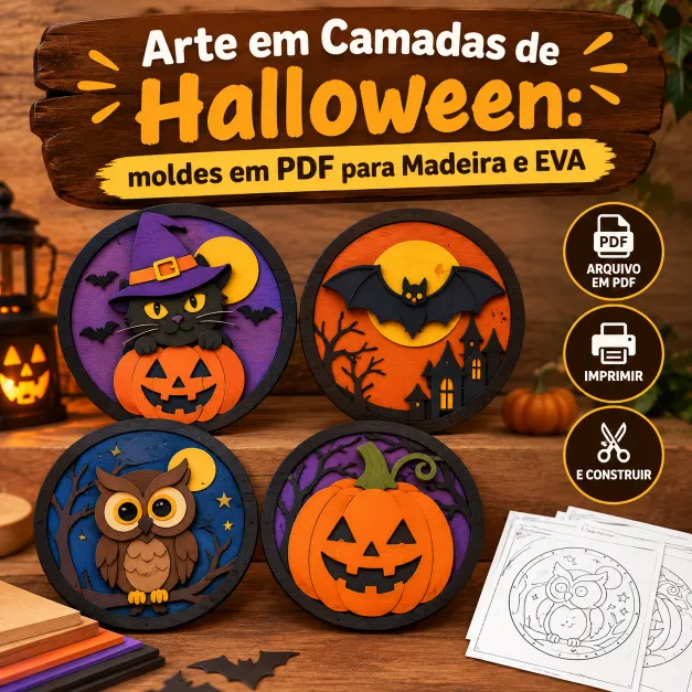 Arte em Camadas de Halloween
