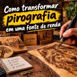 Como transformar pirografia em renda