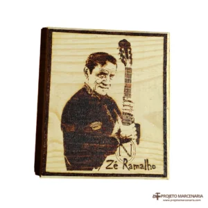 Quadro Pirografia - Zé Ramalho