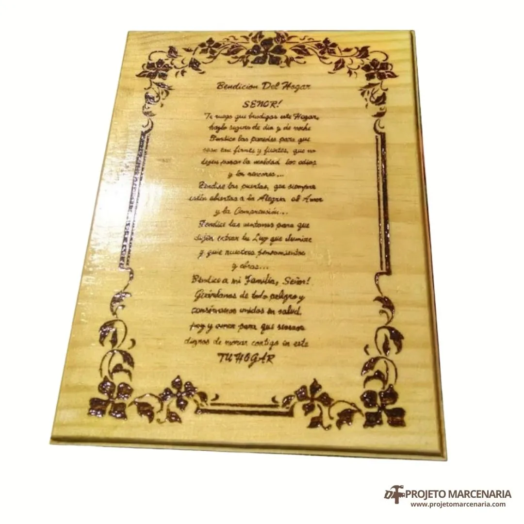 Quadro com Frases em Pirografia (encomenda) - Imagem 4