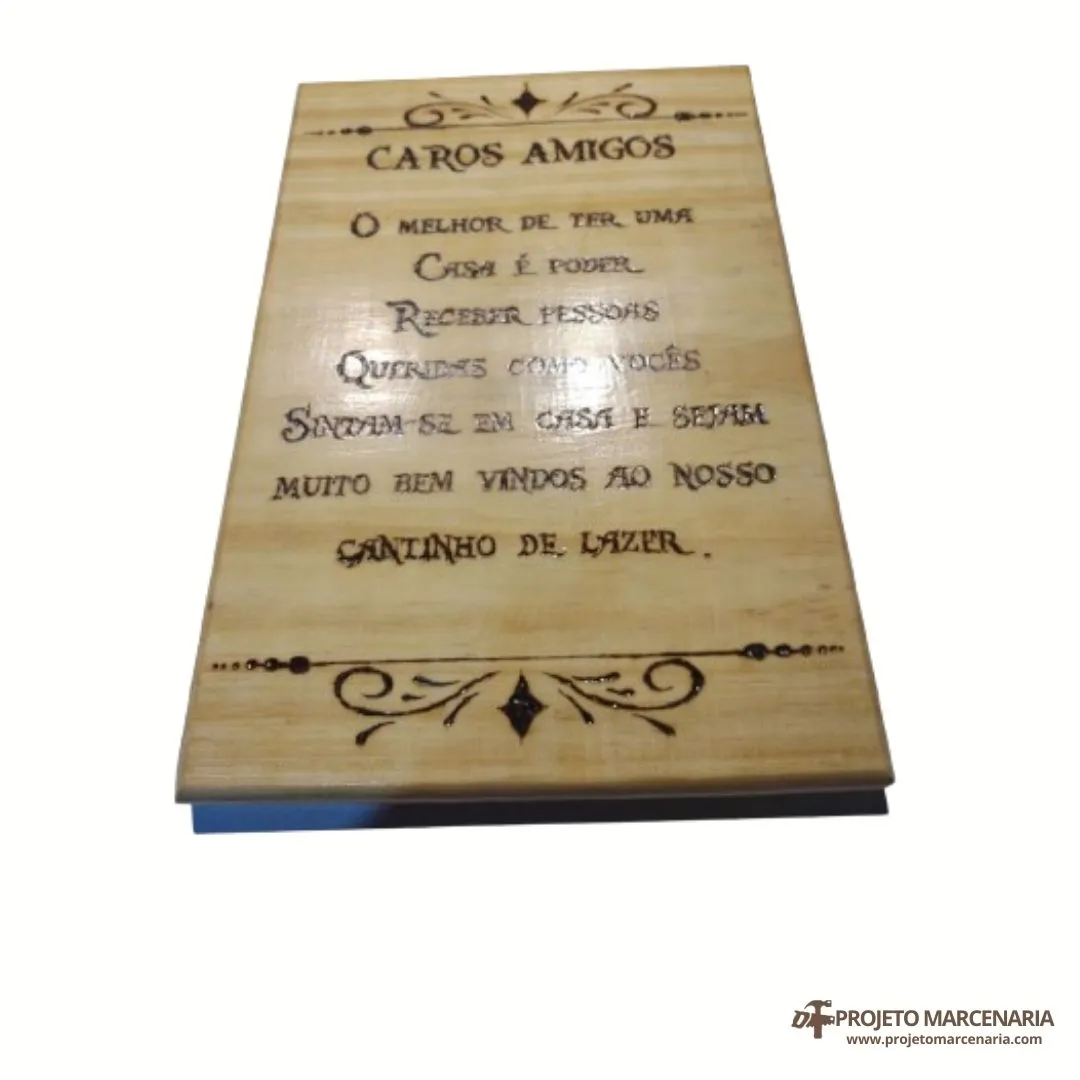 Quadro com Frases em Pirografia (encomenda) - Imagem 2